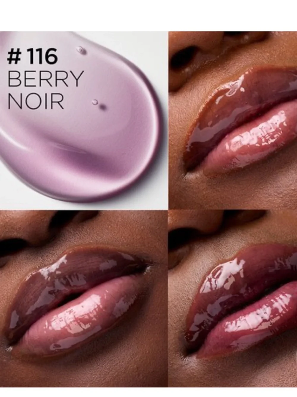 🦋L’Oréal PH Berry Noir Lip Gloss New FullSz